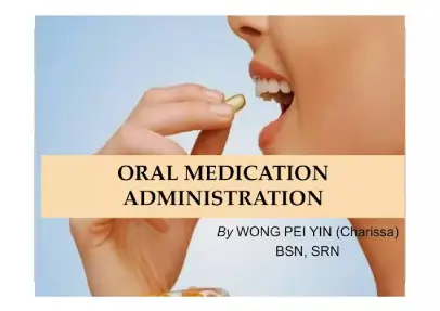 Oral Medication Management